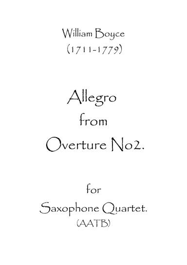 Allegro from Overture No.2 (arr. Spence Bundy)
