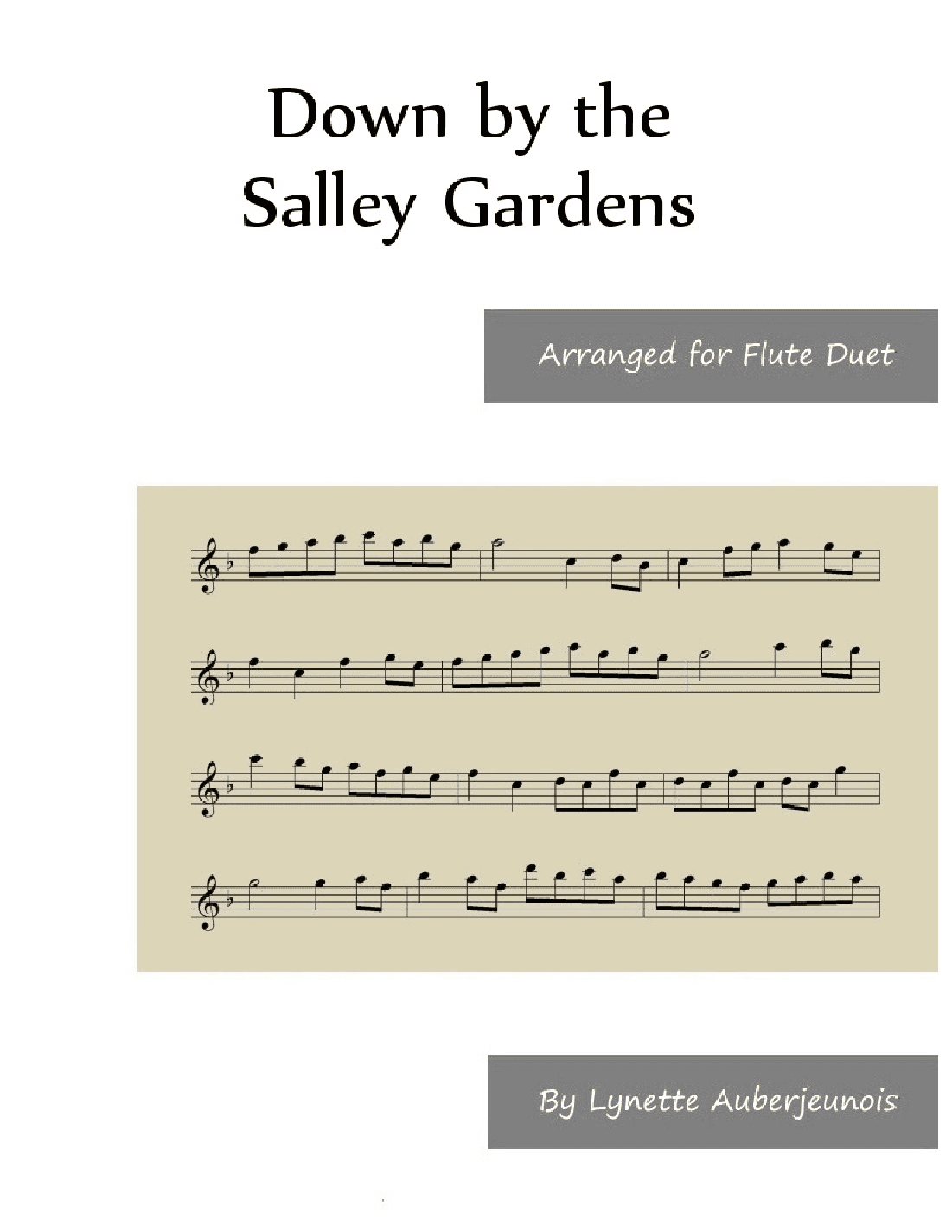 Down by the Salley Gardens - Flute Duet (arr. Lynette Auberjeunois)