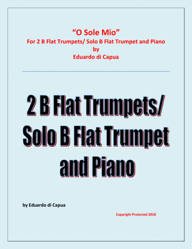 O Sole Mio - 2 B Flat Trumpets and Piano (arr. Raymond Fenech)