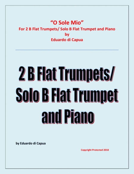 O Sole Mio - 2 B Flat Trumpets and Piano (arr. Raymond Fenech)