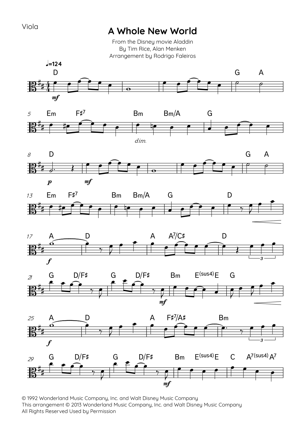 A Whole New World (arr. Rodrigo Faleiros)