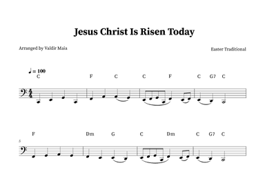 Jesus Christ Is Risen Today - Tuba (+ chords) (arr. Valdir Maia)