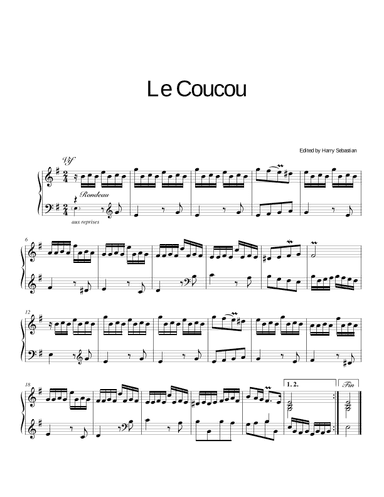 Le Coucou (arr. Harry Sebastian)