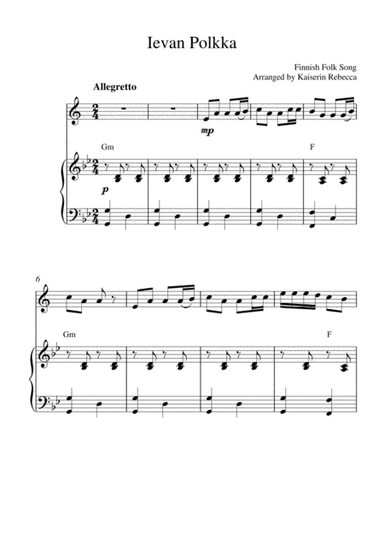 Ievan Polkka (for tenor saxophone solo and piano accompaniment) (arr. Kaiserin Rebecca)