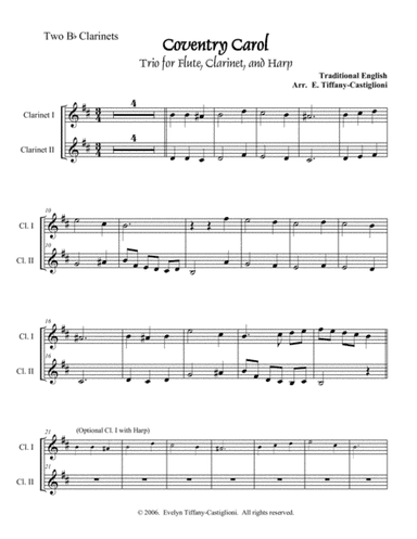 Coventry Carol Ensemble (arr. Evelyn Castiglioni)
