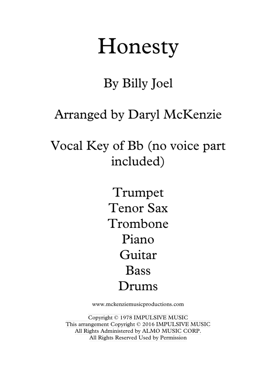 Honesty (arr. Daryl McKenzie)