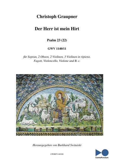 Graupner Christoph Der Herr ist mein Hirt (Psalm 23) GWV 1140/11 (arr. Dr. Burkhard Switaiski)