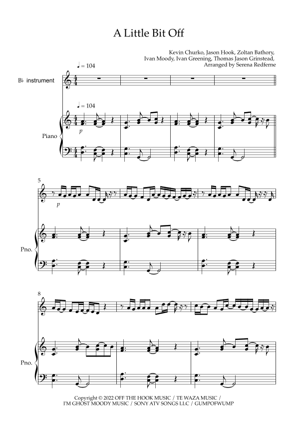 A Little Bit Off (arr. Serena Redferne)