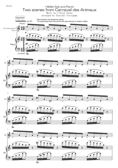 Two scenes from Carnaval des Animaux (arr. Tsuyoshi Yoroiguma)
