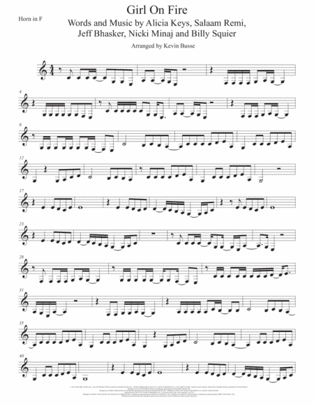Girl On Fire (arr. Kevin Busse)
