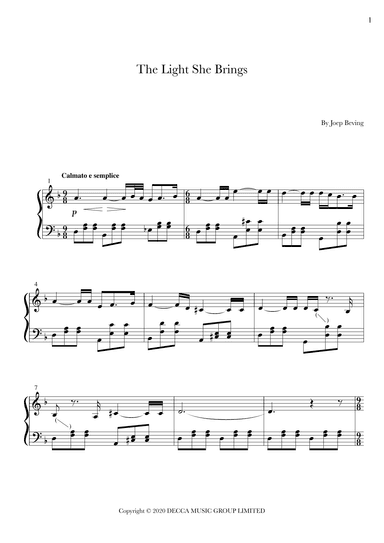 The Light She Brings (arr. Pablo Olivares)