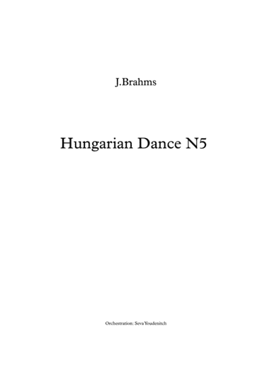 J.Brahms "Hungarian Dance" N5 for Viola and String Orchestra (arr. Seva Youdenitch)