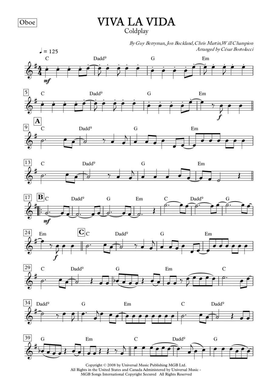 Viva La Vida (arr. ACT Bortolucci)