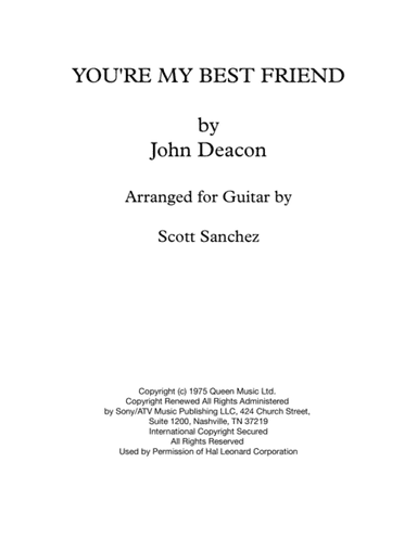 You're My Best Friend (arr. Scott Sanchez)