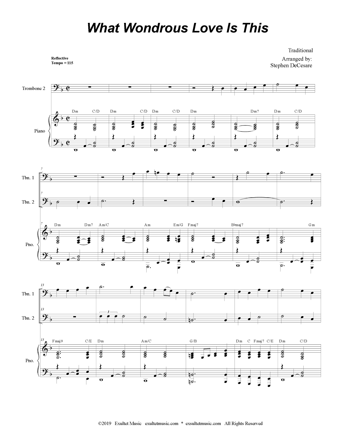 What Wondrous Love Is This (Trombone Duet) (arr. Stephen DeCesare)