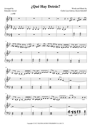 Que Hay Detras (arr. Eskander Aceval)