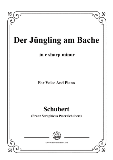 Schubert-Der Jüngling am Bache,Op.87 No.3,in c sharp minor,for voice and piano (arr. MSM)
