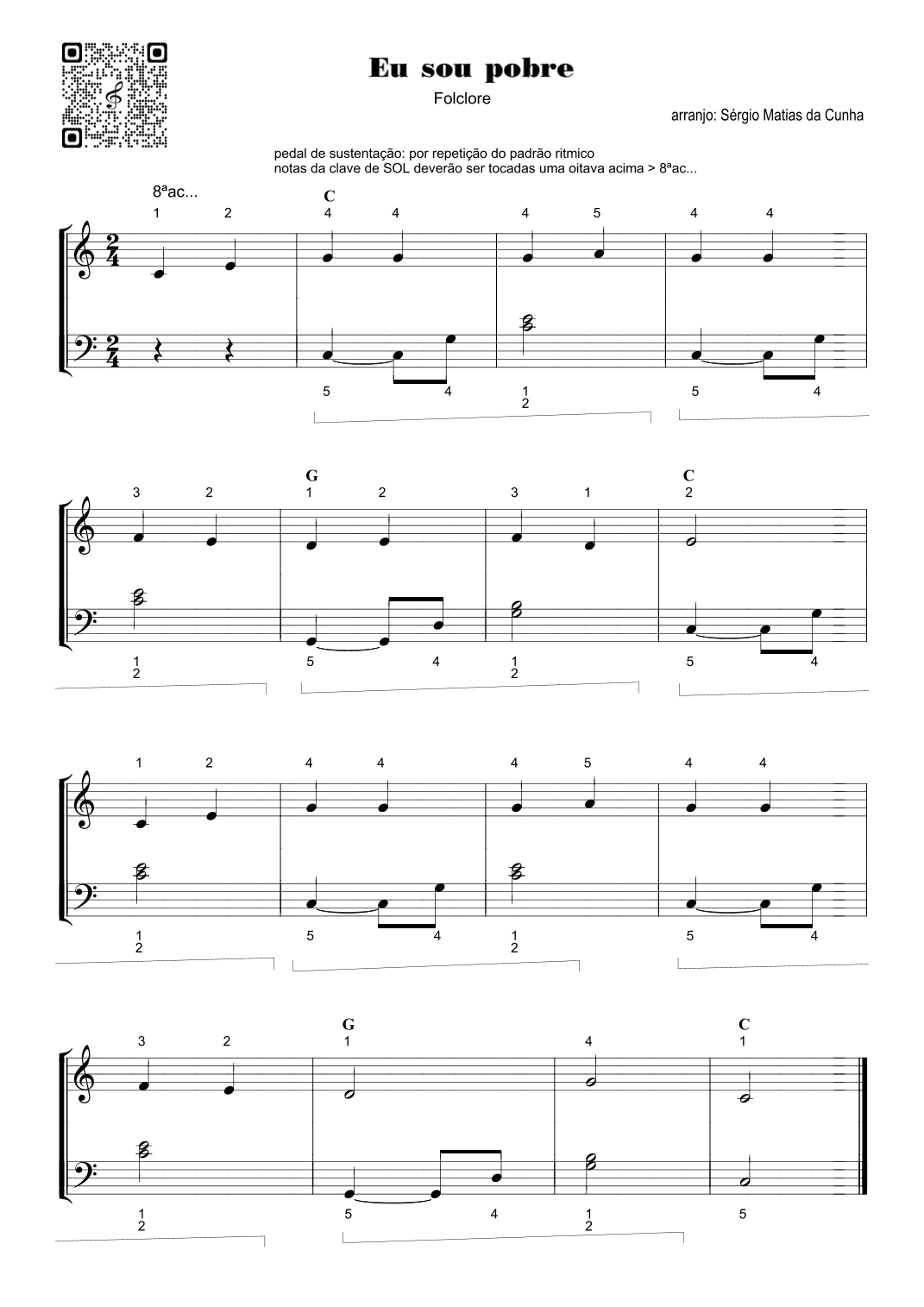 Eu sou pobre - Fase2 (arr. Sérgio Matias da Cunha)