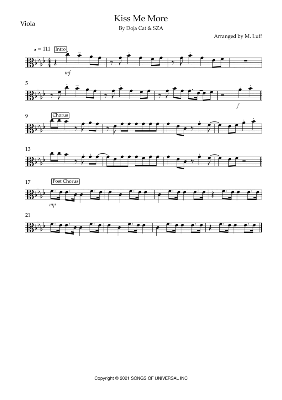 Kiss Me More (arr. Matt Luff)