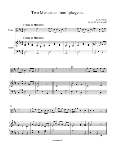 Two Menuettos from Iphegenia (arr. Nick Lacanski)