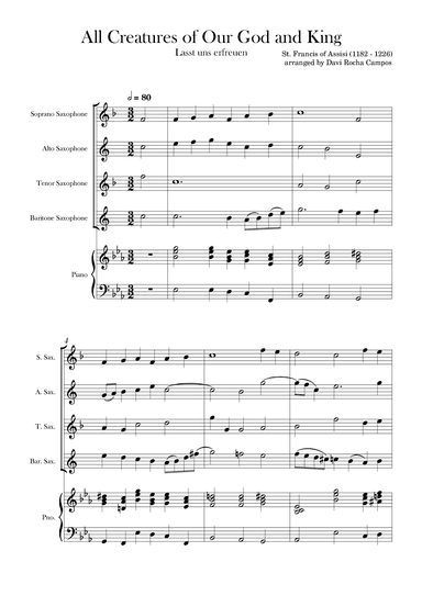 All Creatures of Our God and King (arr. Davi Rocha Campos)