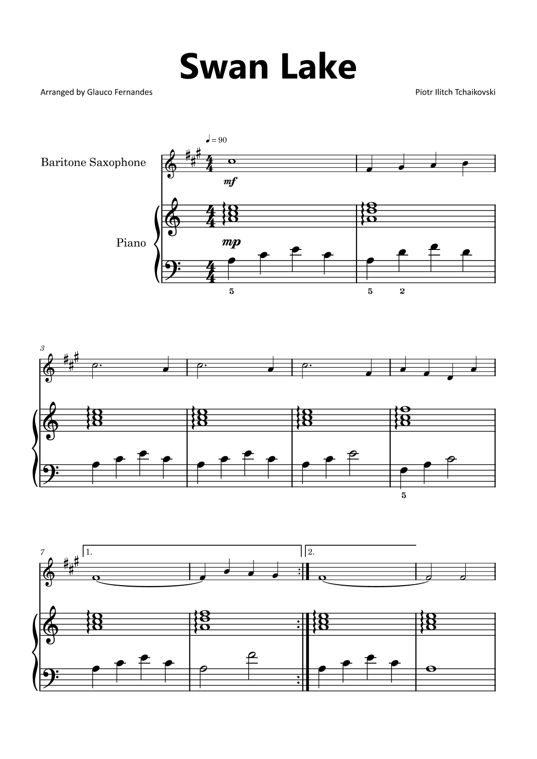 Swan Lake (arr. Glauco Fernandes)