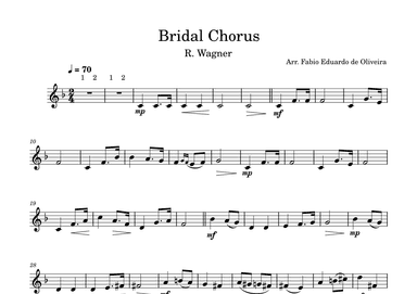 Bridal Chorus (Wagner)  - Wedding March - Easy Arrangement (arr. Fabio Eduardo de Oliveira)