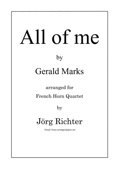 All Of Me (arr. Jörg Richter)