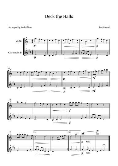 Deck the Halls (arr. André Nusa)