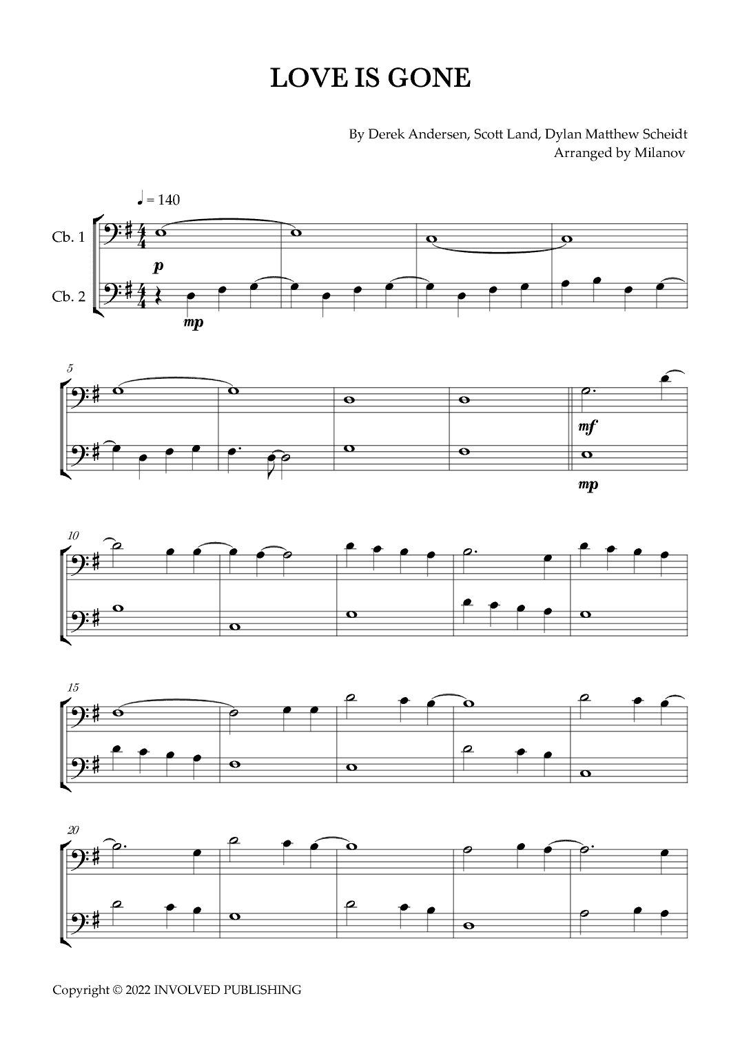 Love Is Gone (arr. Milanov)