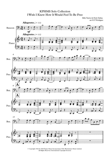I Wish I Knew How It Would Feel To Be Free (arr. Kevin P Holdgate)