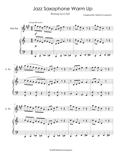 Jazz Saxophone Warm Up