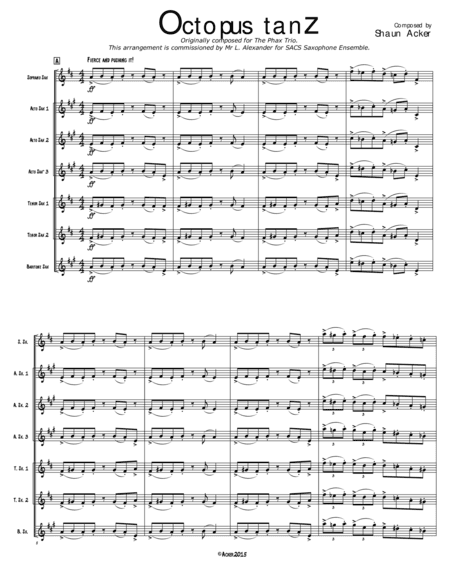 Octopus Tanz (Saxophone Septet)