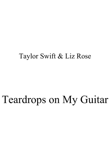 Teardrops On My Guitar (arr. Ene Nixon)