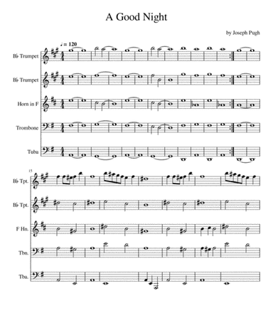 A Good Night (Brass Quintet)
