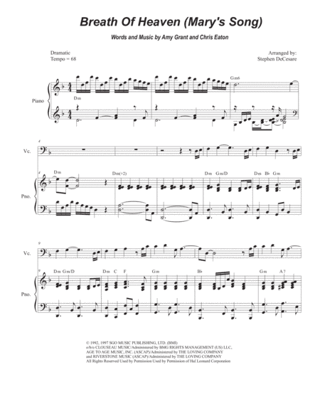 Breath Of Heaven (Mary's Song) (arr. Stephen DeCesare)