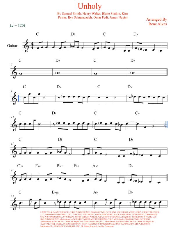 Unholy (arr. Rene Alves)