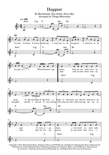 Happier (arr. Thiago Marconato)