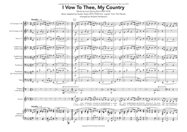 I vow to thee, my country (brass quintet + timpani, with vocal score) (arr. Andrew Henderson)