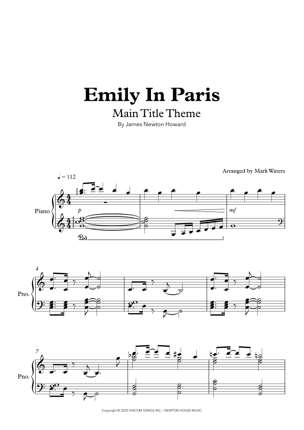 Emily In Paris - Main Title Theme (arr. Mark Waters)