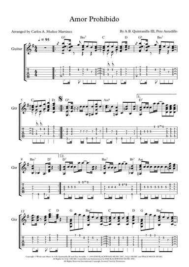 Amor Prohibido (arr. Carlos Alberto Muñoz Martinez)