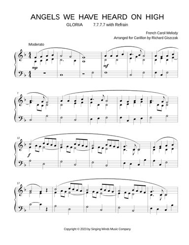 Angels We Have Hear on High  (GLORIA) (arr. Richard Giszczak)
