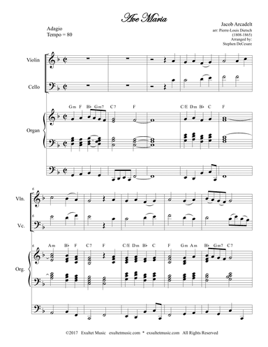 Ave Maria (Duet for Violin and Cello) (arr. Stephen DeCesare)