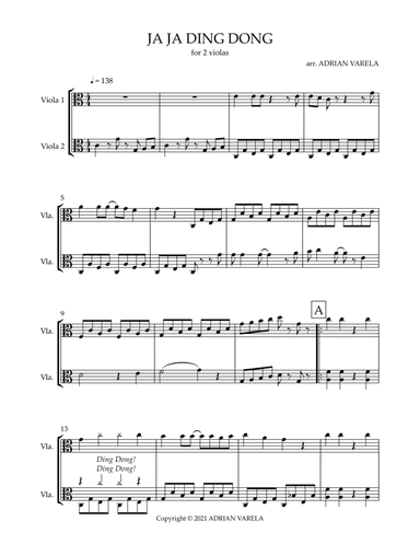 Ja Ja Ding Dong (arr. Adrian Varela)