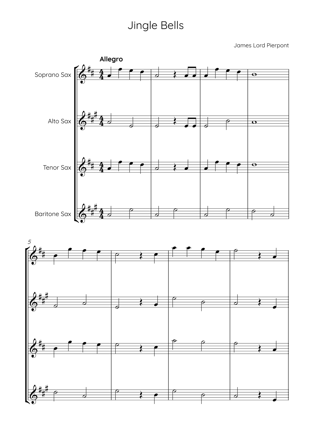Jingle Bells (arr. Karen Gueiros)