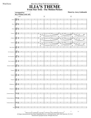 Ilia's Theme (arr. Key Poulan, III (ASCAP))