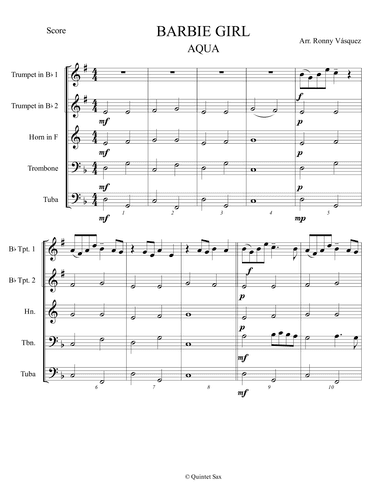 Barbie Girl (arr. RONNY EMERSON VASQUEZ BARRIENTOS)