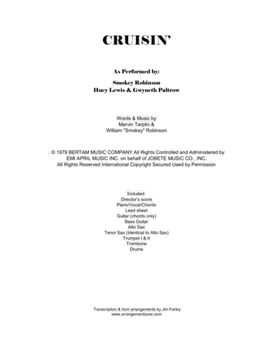 Cruisin' (arr. Jim Farley www.arrangementsone.com)