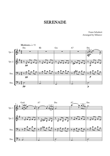 Serenade | Schubert | Brass Quartet | Chords (arr. Milanov)