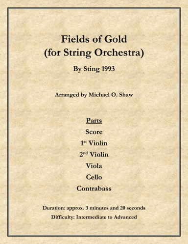 Fields Of Gold (arr. Michael O. Shaw)